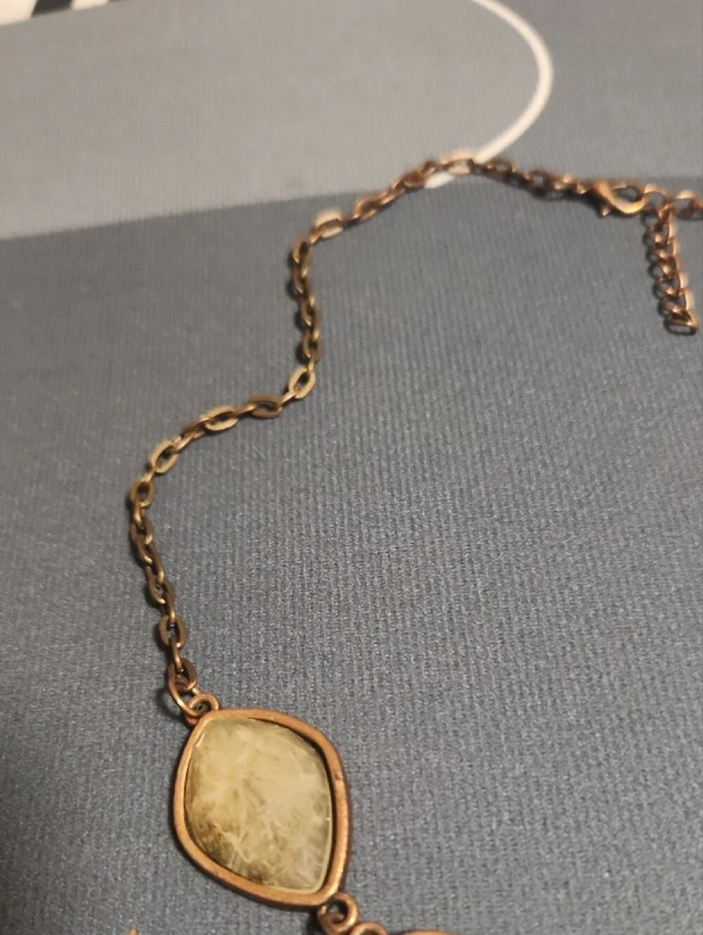 Yellow Acrylic Stone Statement Necklace - Unbranded